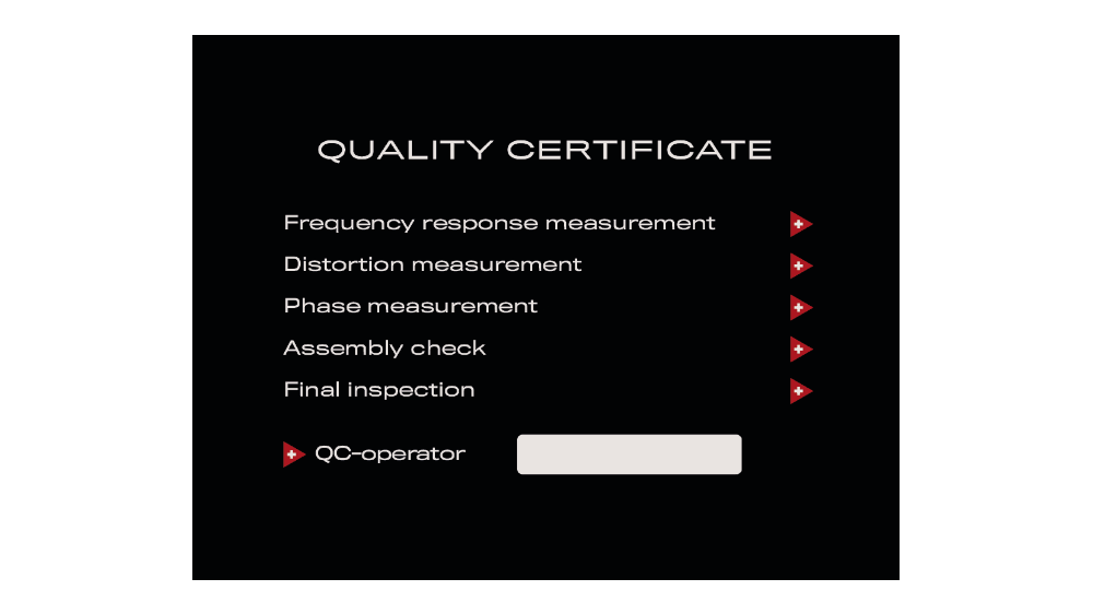 Quality certificate issued by Gaudiolabs for all its products.